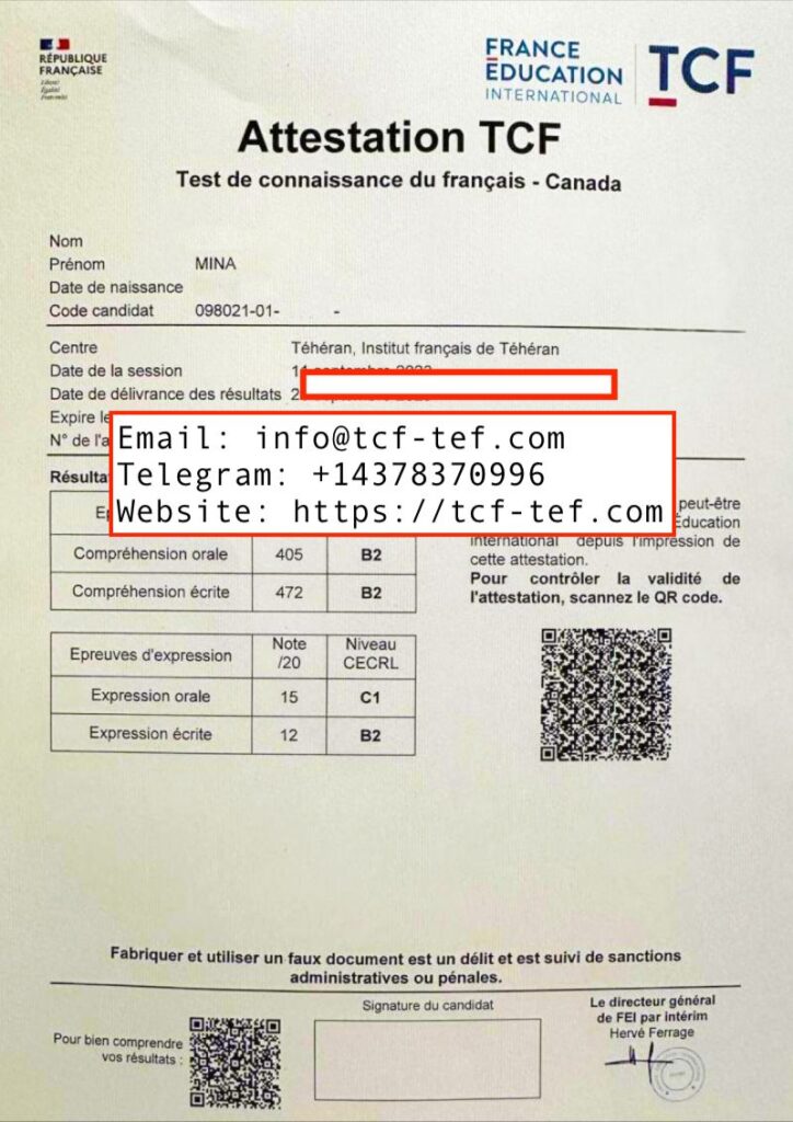 telegram: +14378370996. buy original tcf certificate online without exam